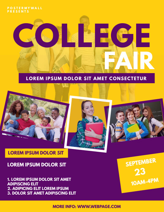 COLLEGE FAIR POSTER TEMPLATE Flyer (US Letter)
