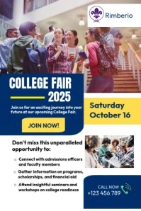 College Fiar 2025 Poster template