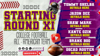 College Football: Ace Team Round YouTube Thumbnail template