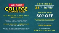 College Fun Fair Invitation Banner Facebook Cover Video (16:9) template