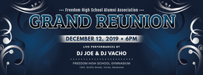 Grand Reunion Example College Grand Reunion Banner Design Template | PosterMyWall