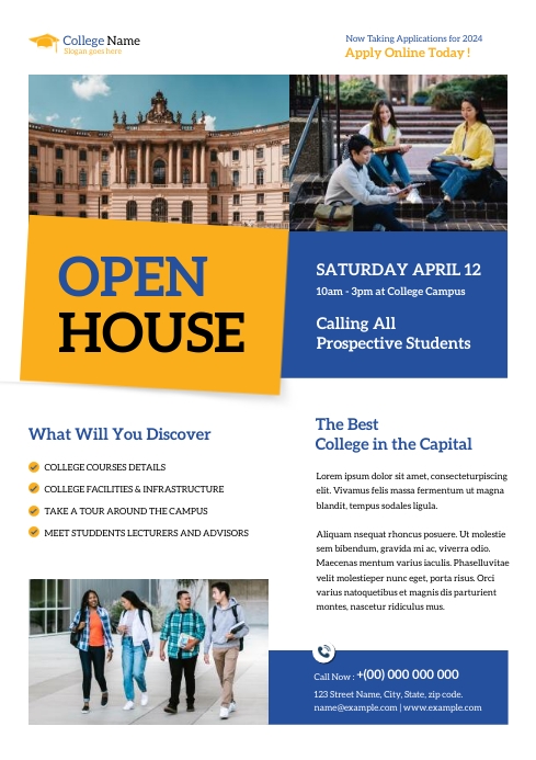 Salinan College Open House Flyer | PosterMyWall