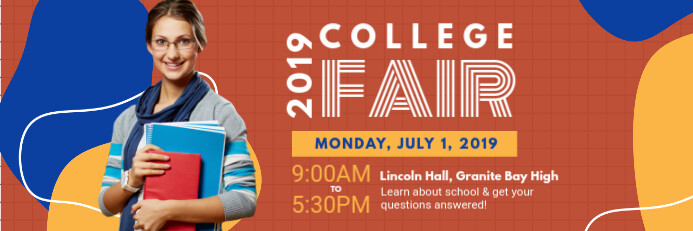 College Open House Invitation Banner Template Postermywall