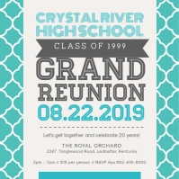 College Reunion Invitation Template Design Instagram Post