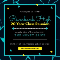 College Reunion Party Invitation Template Instagram Post