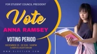 College Student Club Election Campaign Facebook Header template