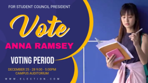 College Student Club Election Campaign Facebook Header Facebook-covervideo (16:9) template