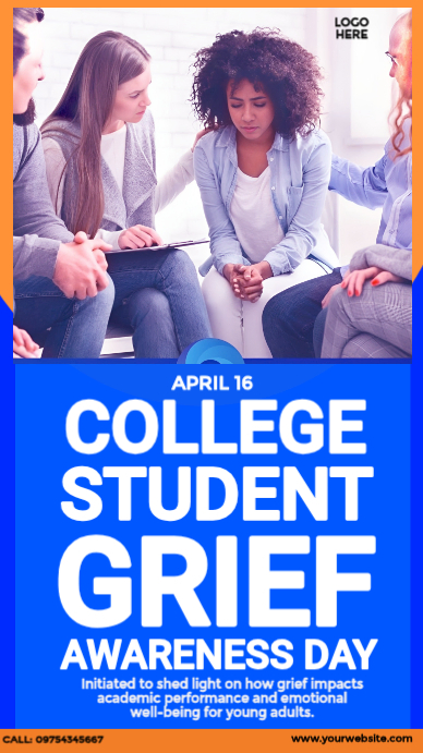 Plantilla de College student grief awareness day ad | PosterMyWall