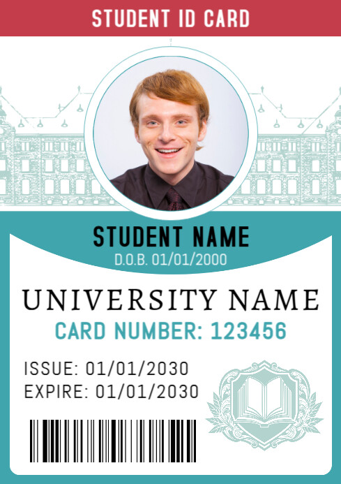 College University Student ID Card Template | PosterMyWall