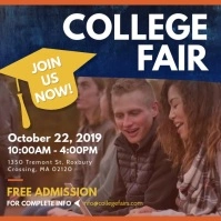 Blue University Fair Educational Video Cuadrado (1:1) template