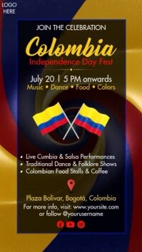 Colombia Independence Day Event Instagram Story Template
