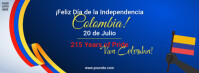 Colombia Independence Day Facebook Cover Photo Template
