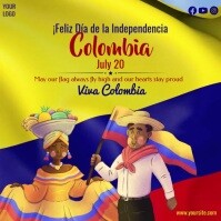 Colombia Independence Day Instagram Post Template
