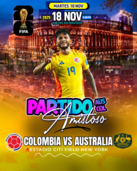 colombia vs australia Instagram Portrait template