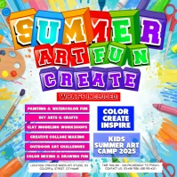 Color, Create & Play – Summer Art Camp Instagram Post template