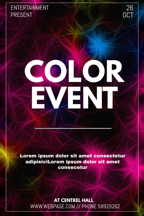 Copy of Color event flyer template | PosterMyWall