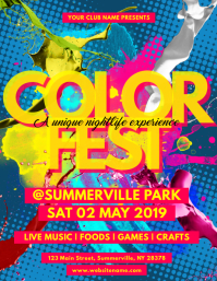 Festival Of Color Flyer Template | PosterMyWall