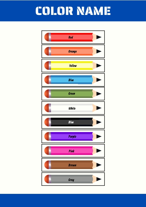 Plantilla de Color Name | PosterMyWall