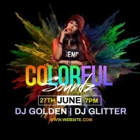 color party ad design template Publicação no Instagram