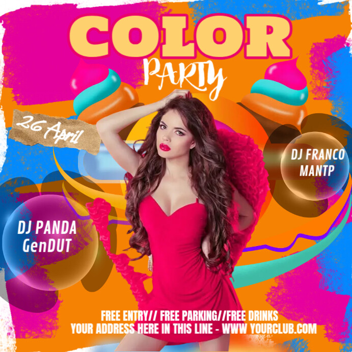 Color Party Ads Template | PosterMyWall
