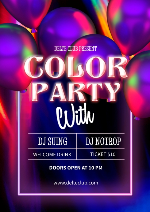 Copy of Color Party | PosterMyWall