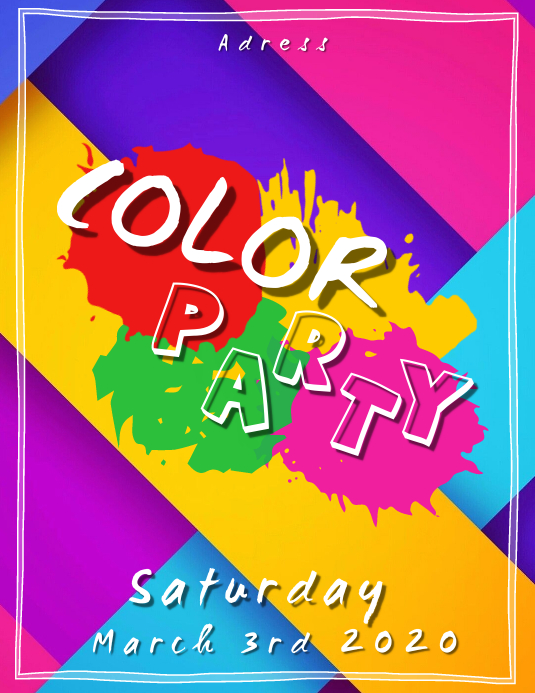 Color Party - Flyer Template | PosterMyWall