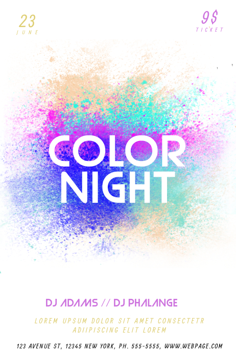 Color Party Flyer Template | PosterMyWall