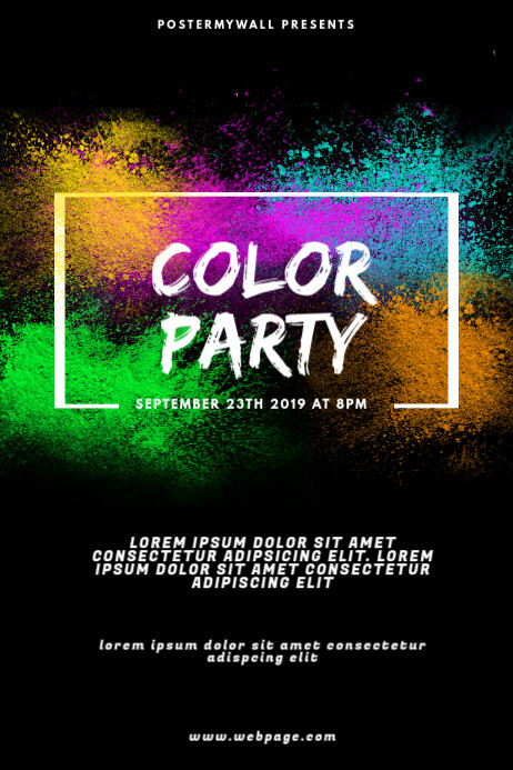 Color Party Flyer Template | PosterMyWall