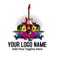 Color Rock Music, Rock, Music Logo 徽标 template