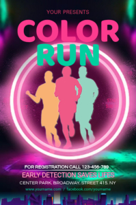 Color Run Flyer Template | PosterMyWall