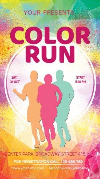 Color Run Display Template | PosterMyWall