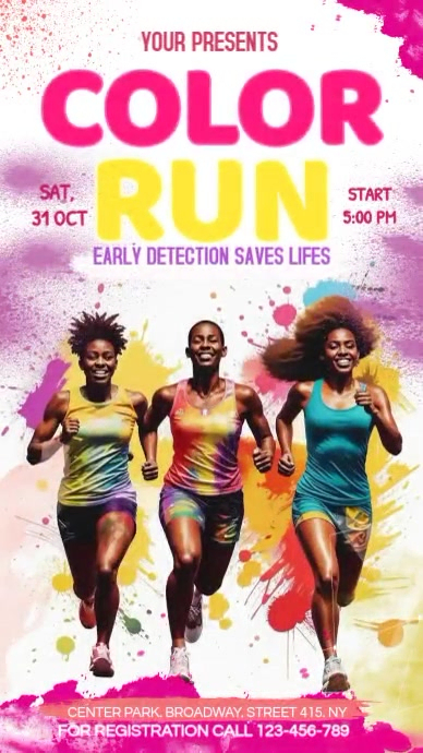 Add Run Display Color Run Display Template | PosterMyWall