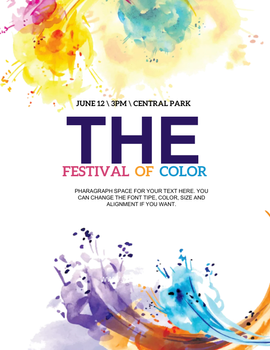 COLOR RUN FESTIVAL EVENT Design Template | PosterMyWall