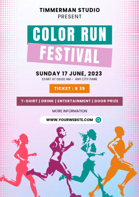 color run festival template | PosterMyWall
