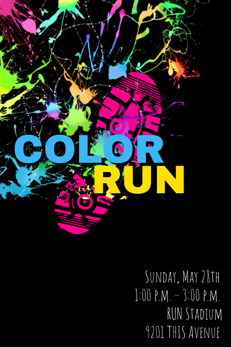 Color Run Template | PosterMyWall