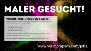 Color Splash Explosion Banner Info Cover Ad Tampilan Digital (16:9) template