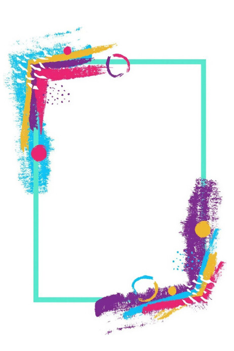 Color Splash Frame Template Poster