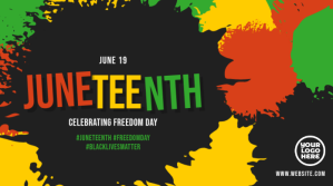 Color Splash Juneteenth Celebrating Freedom D Twitter Post template
