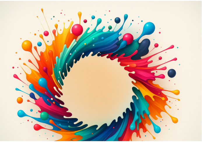 Color splash vortex A4 template