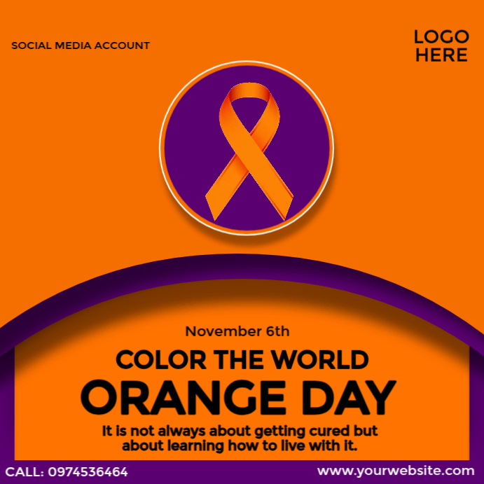 color the world orange day Template | PosterMyWall