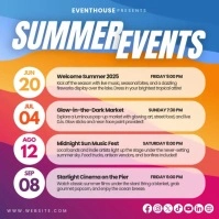 Color Waves Summer Upcoming Events Instagram Video Template