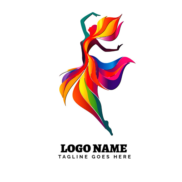 Colored dancer logo Template | PosterMyWall