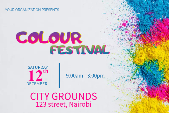 colorfest flyer Template | PosterMyWall