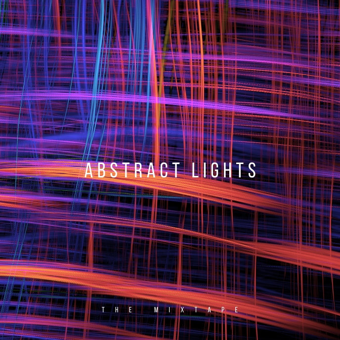 Colorful Abstract Lights The Mixtape CD Cover Template | PosterMyWall