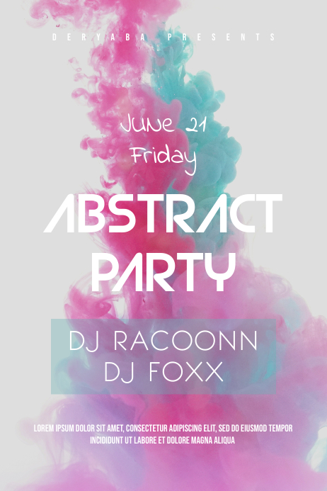 Colorful Abstract Poster Flyer Party Template | PosterMyWall