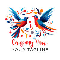 Colorful Birds Logo Template