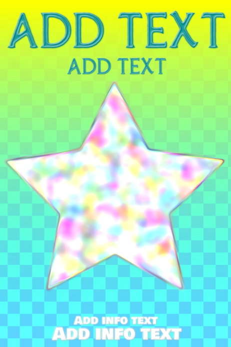 colorful bright star on soft colored squares template postermywall