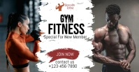 Colorful Brush Fitness Facebook Event Cover template