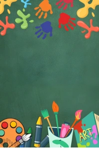 Colorful Classroom Art Background Poster template