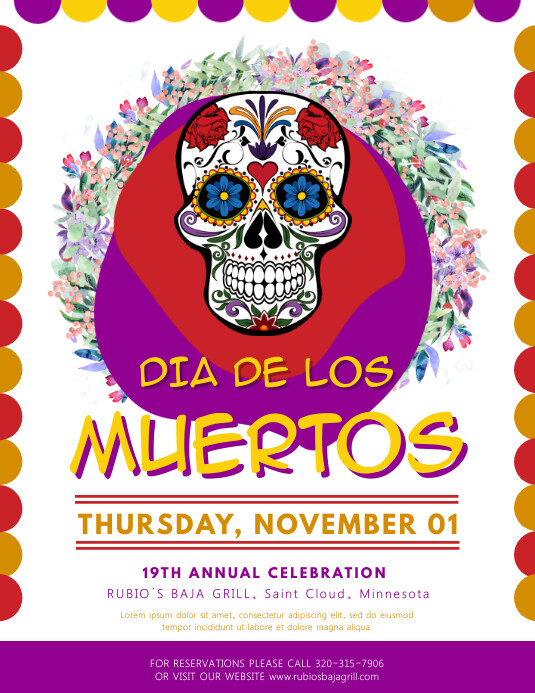 Awsome Qr Code Design 2.87K+ Free Dia De Los Muertos Poster Templates | PosterMyWall